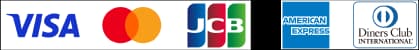 対応カードブランド：VISA、Mastercard、JCB、American Express、Diners Club